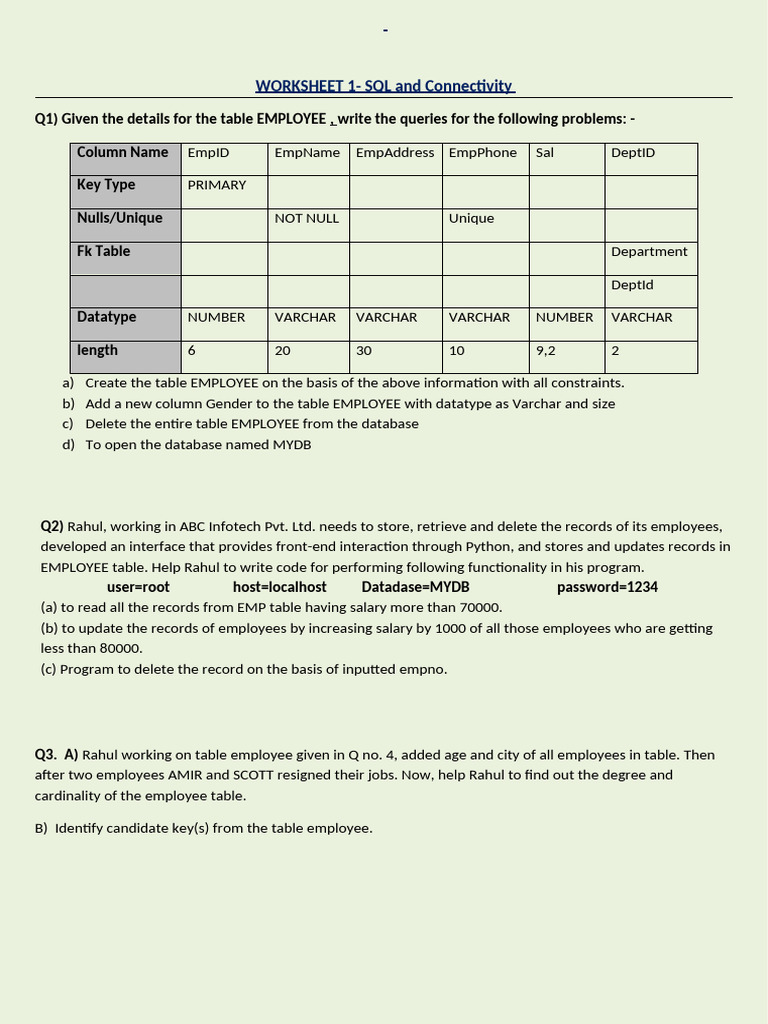 SQL Queries and Python Integration Guide | PDF | Table (Database) | Sql