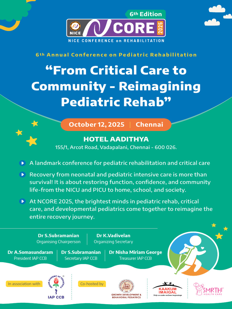 NCORE 2025: Pediatric Rehab Conference | PDF | Pediatrics | Surgery
