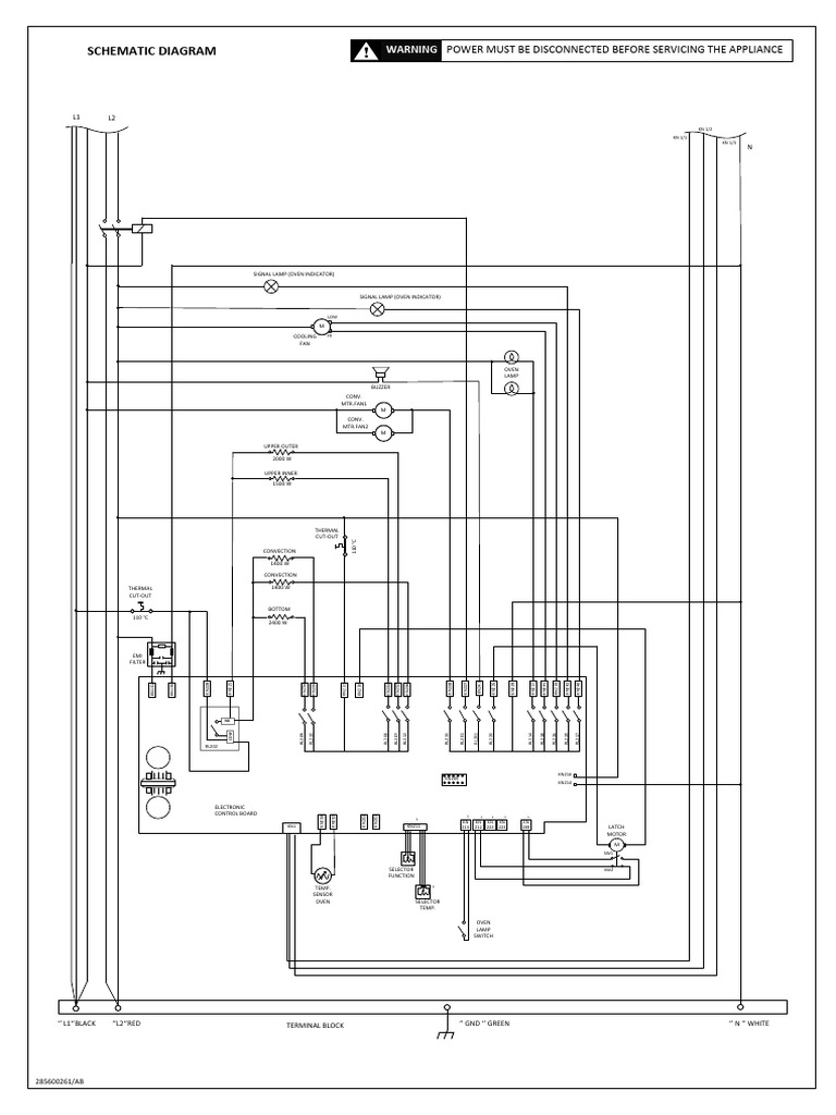 Oven Schematic Diagram Overview | PDF | Electrical Engineering ...