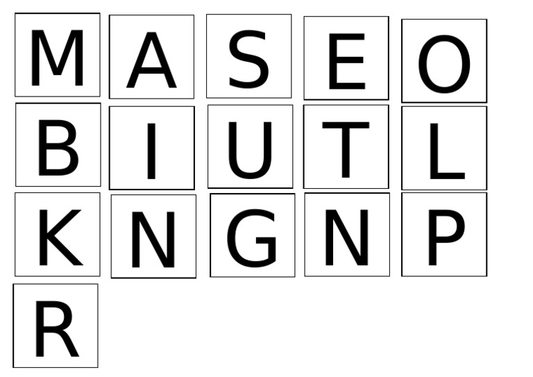 Letter Tiles Smaller | PDF