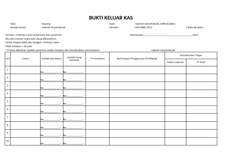 Bukti Kas Keluar | PDF