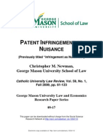 Newman - 2009 - Patent Infringement As Nuisance