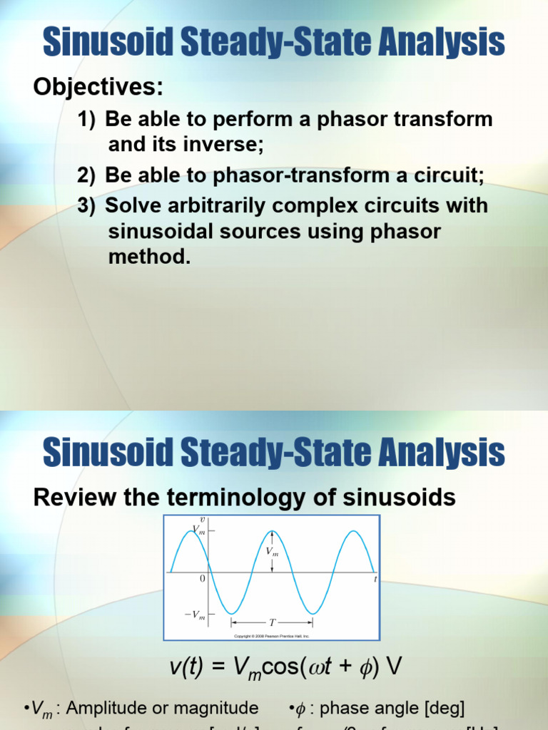 Sinusoid Steady-State Circuit Analysis | PDF | Electrical Impedance ...