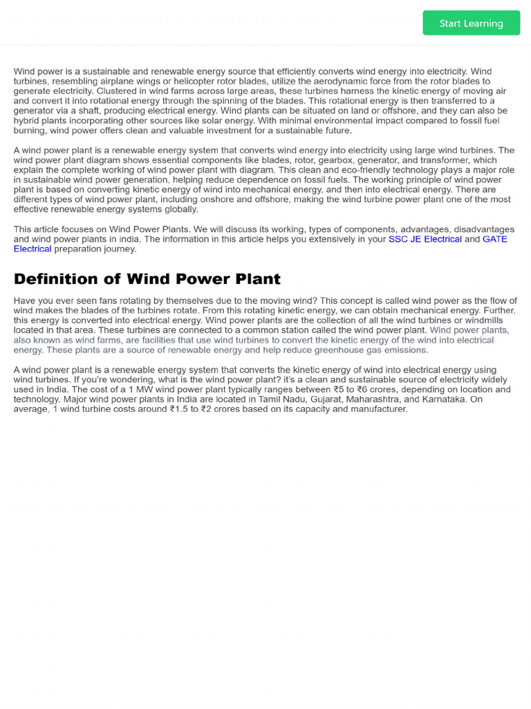 Wind Power | PDF