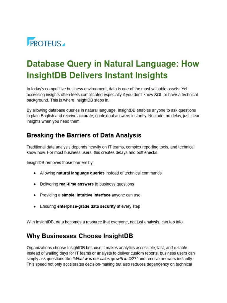 Natural Language Database Queries Made Easy | PDF