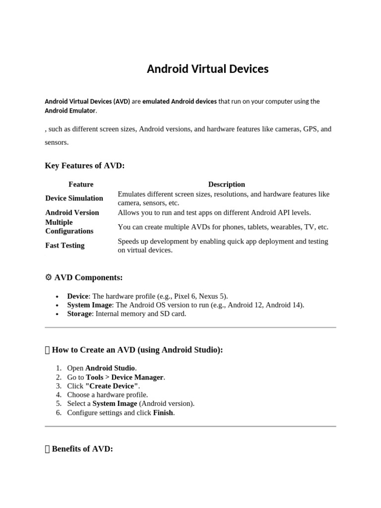 AVD Setup in Android Studio | PDF | Android (Operating System) | Mobile App