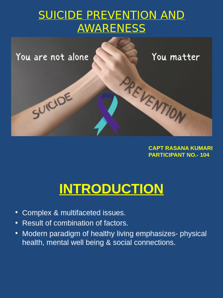 Suicide Prevention Strategies and Awareness | PDF
