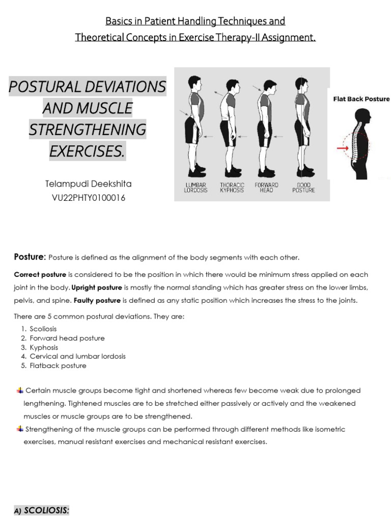 TCX 2 (Postural Deviations) - VU22PHTY0100016 | PDF | Anatomical Terms ...