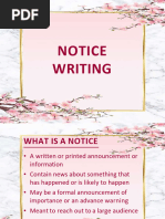 Notice Writing Examples for Class 9 | PDF