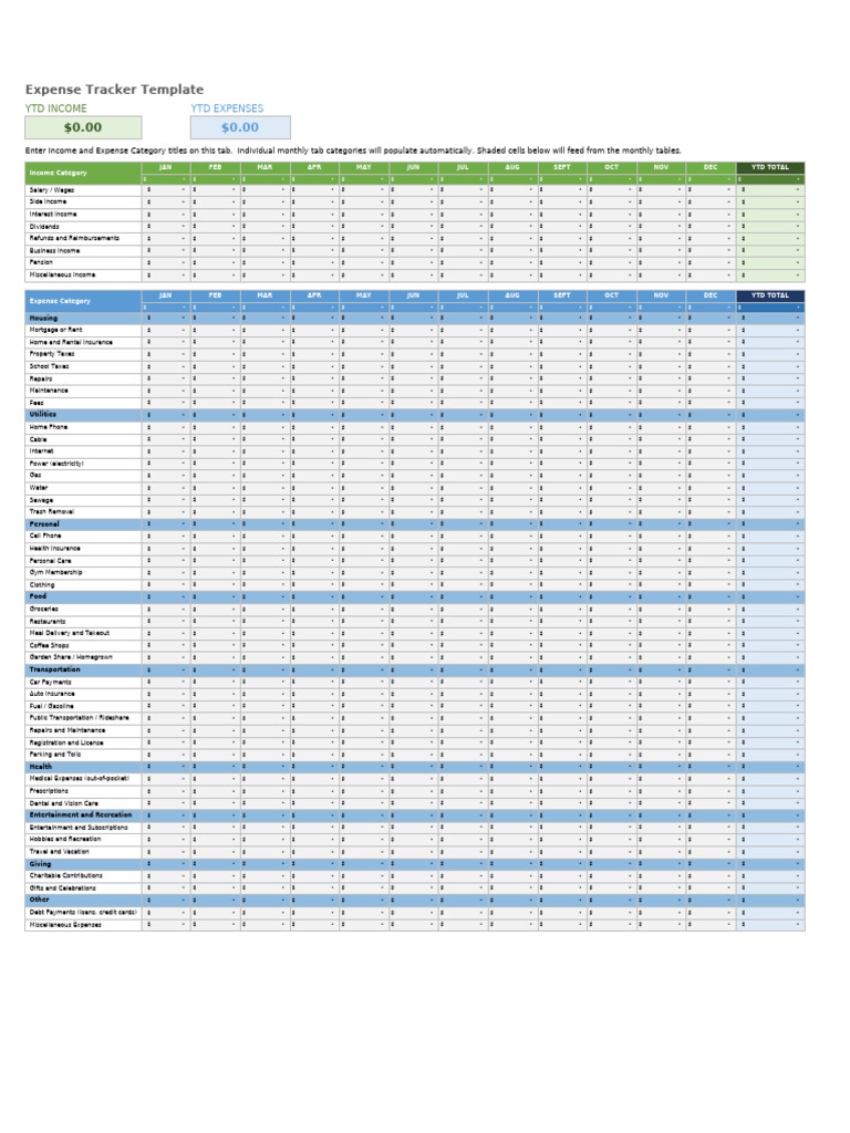 IC Expense Tracker Template 8540 | PDF