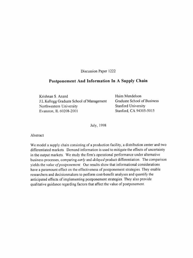 Postponement in SC | PDF