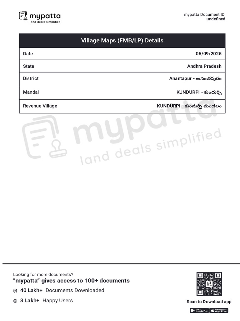 Andhra Pradesh Village Maps Details | PDF