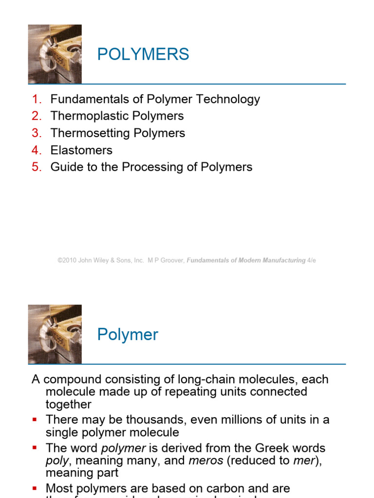 Overview of Polymer Types and Properties | PDF | Polymers | Polymerization