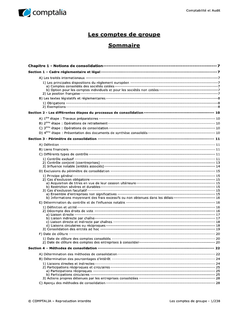 Module 4 - Les Comptes de Groupe | PDF