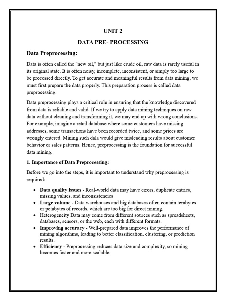 Data Preprocessing for Effective Mining | PDF | Standard Score | Data