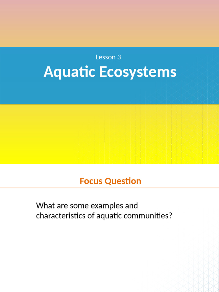 Aquatic Ecosystems Overview | PDF | Lake | Aquatic Ecosystem