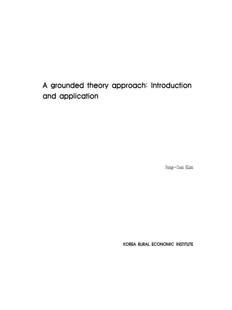 Grounded Theory in Research Methods | PDF | Qualitative Research ...