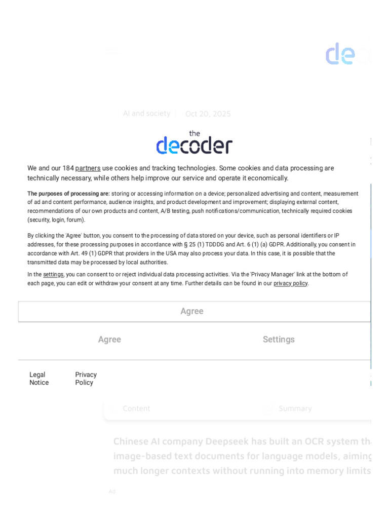 Deepseek's OCR System Compresses Image-Based Text So AI Can Handle Much ...
