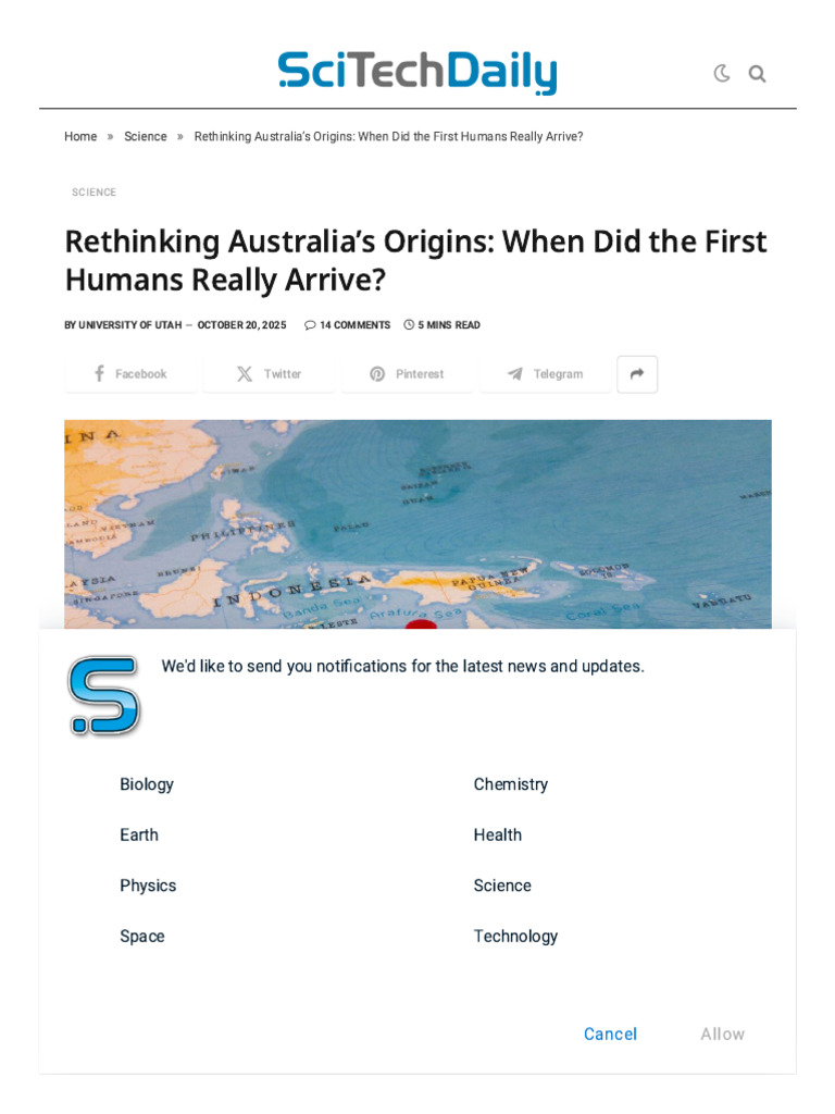 Australia’s First Humans Arrived 50,000 Years Ago | PDF | Homo