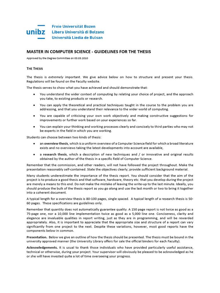 Guidelines Thesis Master 2022 | PDF | Thesis | Proofreading