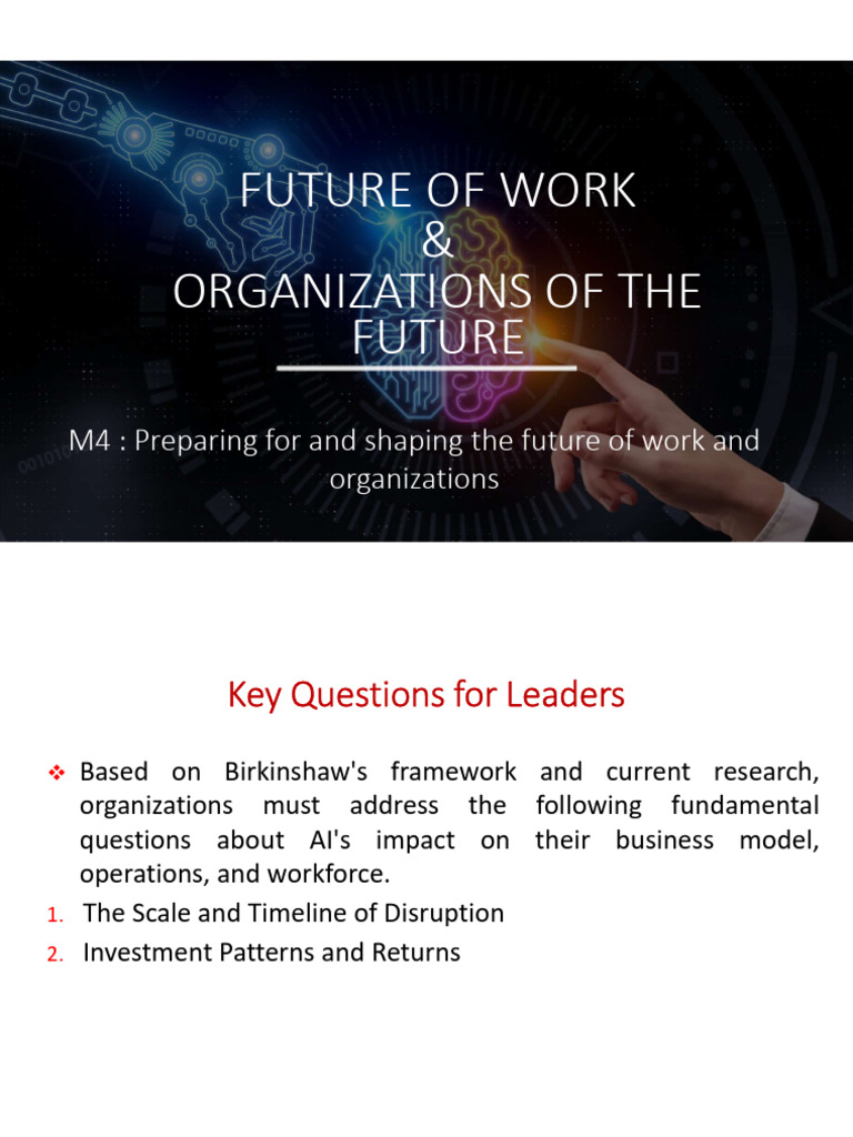 M4-02 Preparing For The Future of Work | PDF | Artificial Intelligence ...