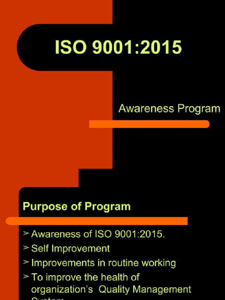ISO 9001 QMS - Awareness Program - Chinh | PDF