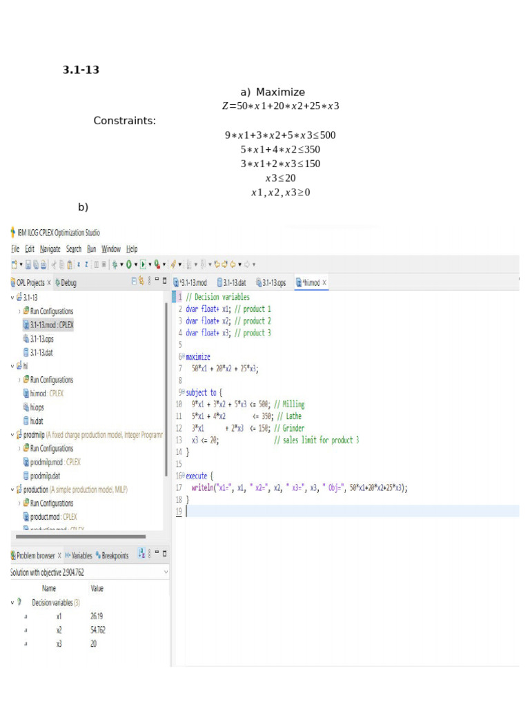 Optimization Models for Resource Allocation | PDF