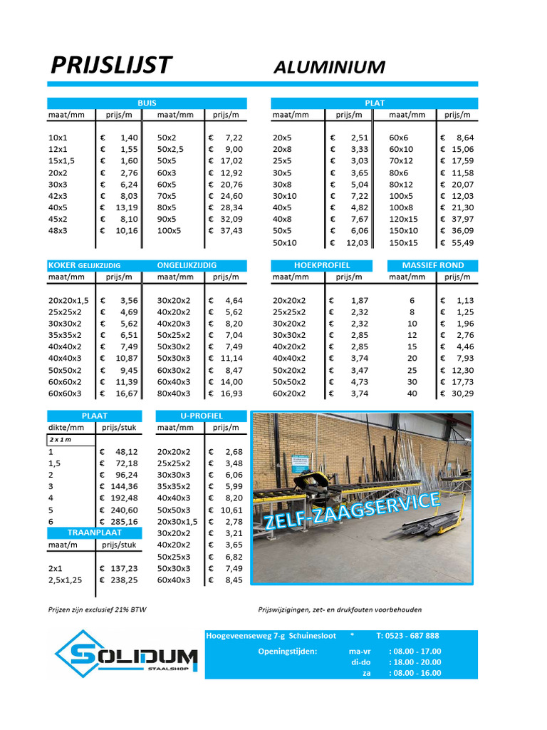 Prijslijst Solidum Alu 23 10 2023 1 | PDF