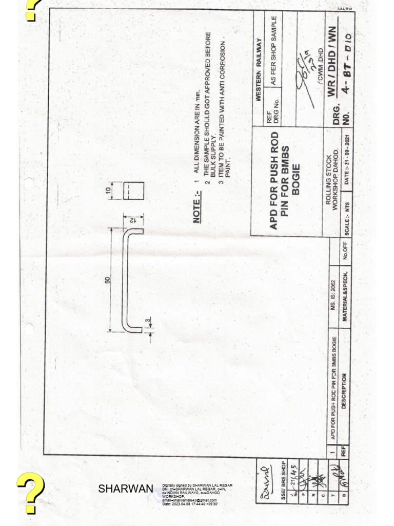 Drawing WR DHD WN 4-Bt-010 | PDF