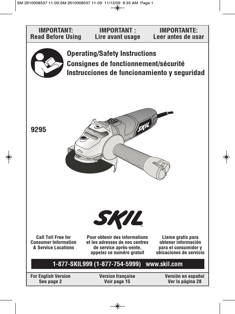 9295-01 Manual | PDF | Grinding (Abrasive Cutting) | Abrasive