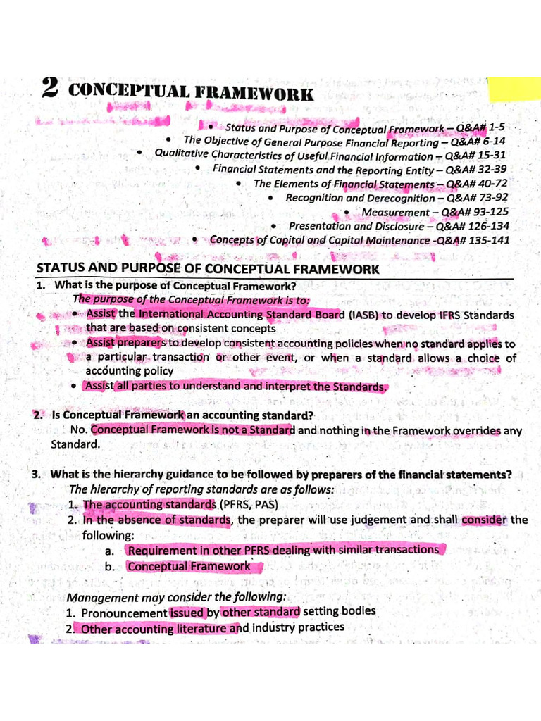 CFAS CHAP 02 Conceptual Framework | PDF