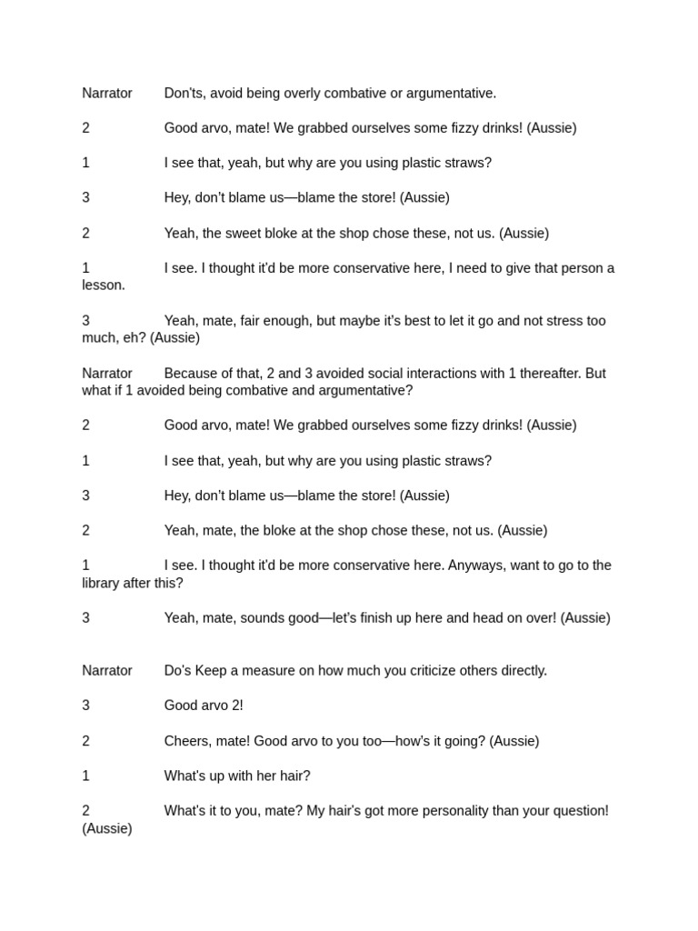 Aussie Script | PDF