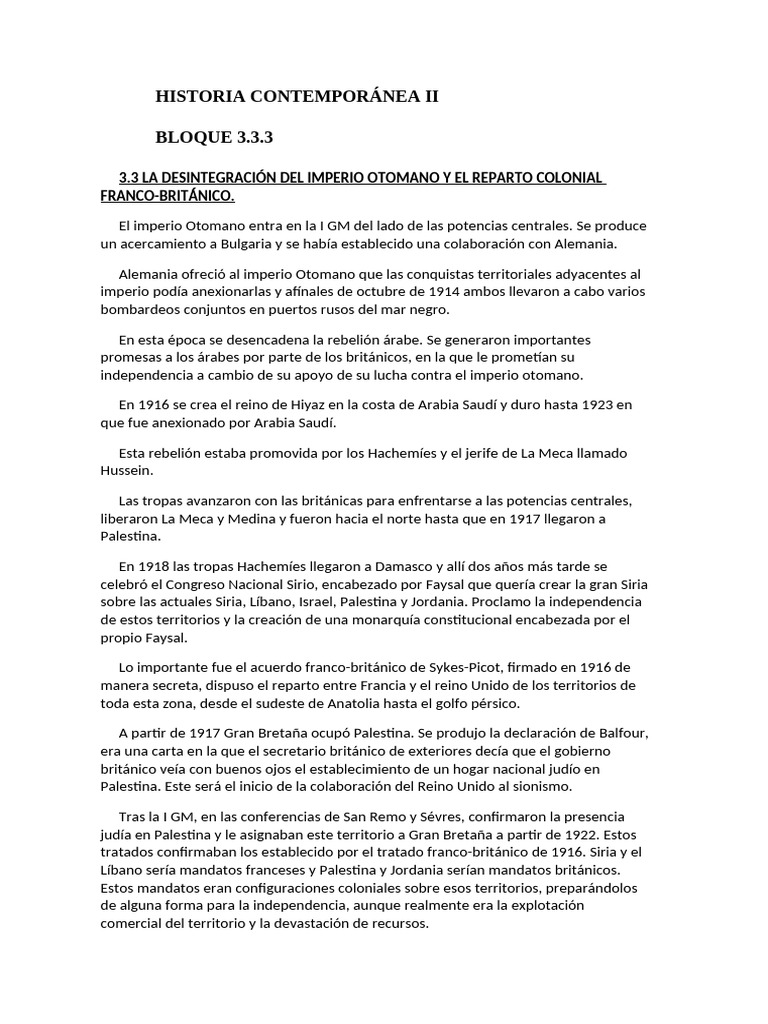 Desintegración del Imperio Otomano y Colonialismo | PDF | Mustafa Kemal ...