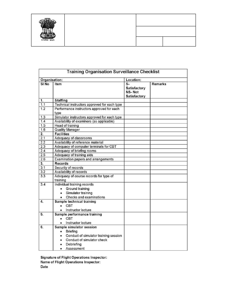 ATO/TRTO Surveillance Checklist Guide | PDF