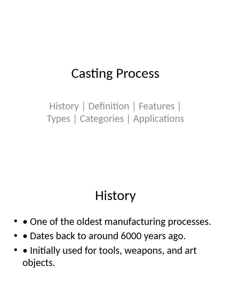 Comprehensive Guide to Casting Process | PDF