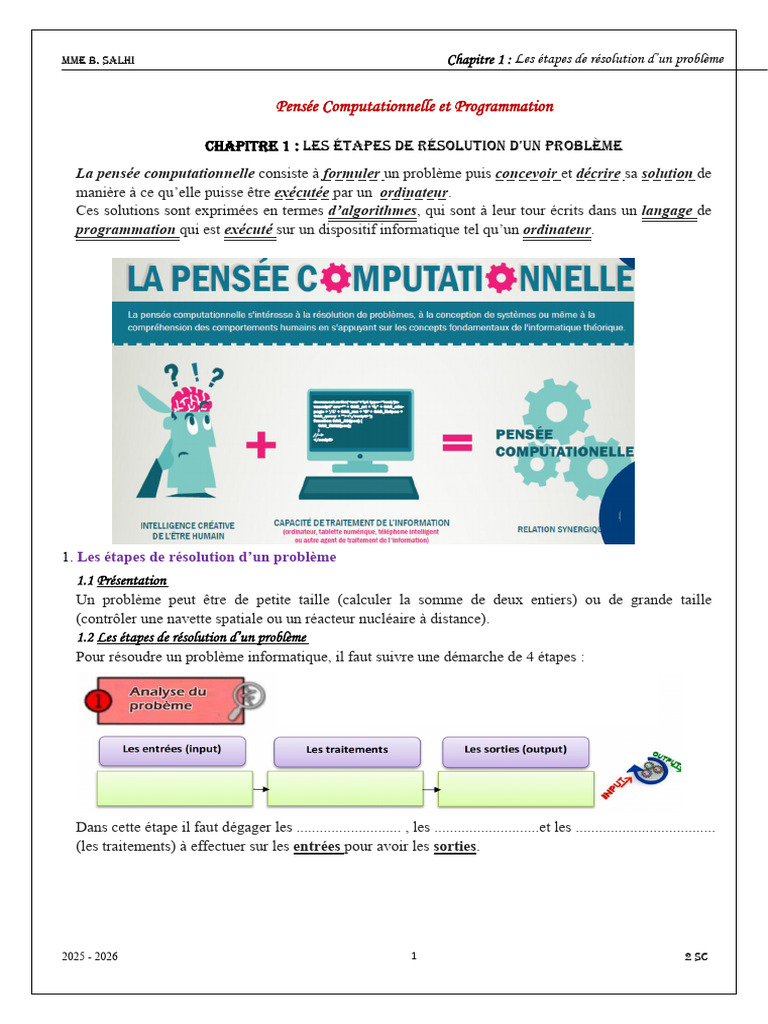 Résolution de problèmes en programmation | PDF | Programmation ...