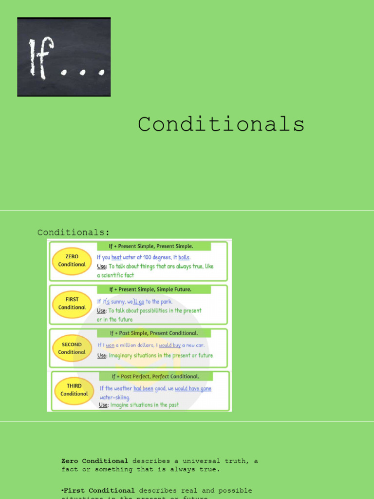 Conditionals | PDF | Syntax | Grammar