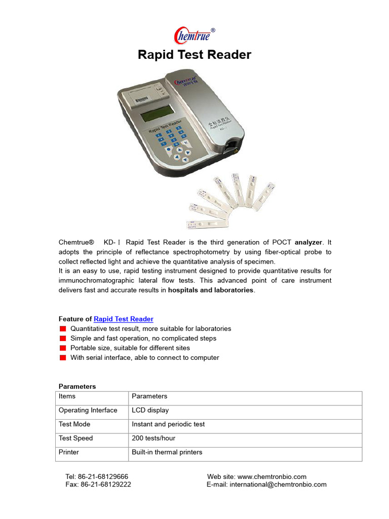 Rapid Test Reader | PDF