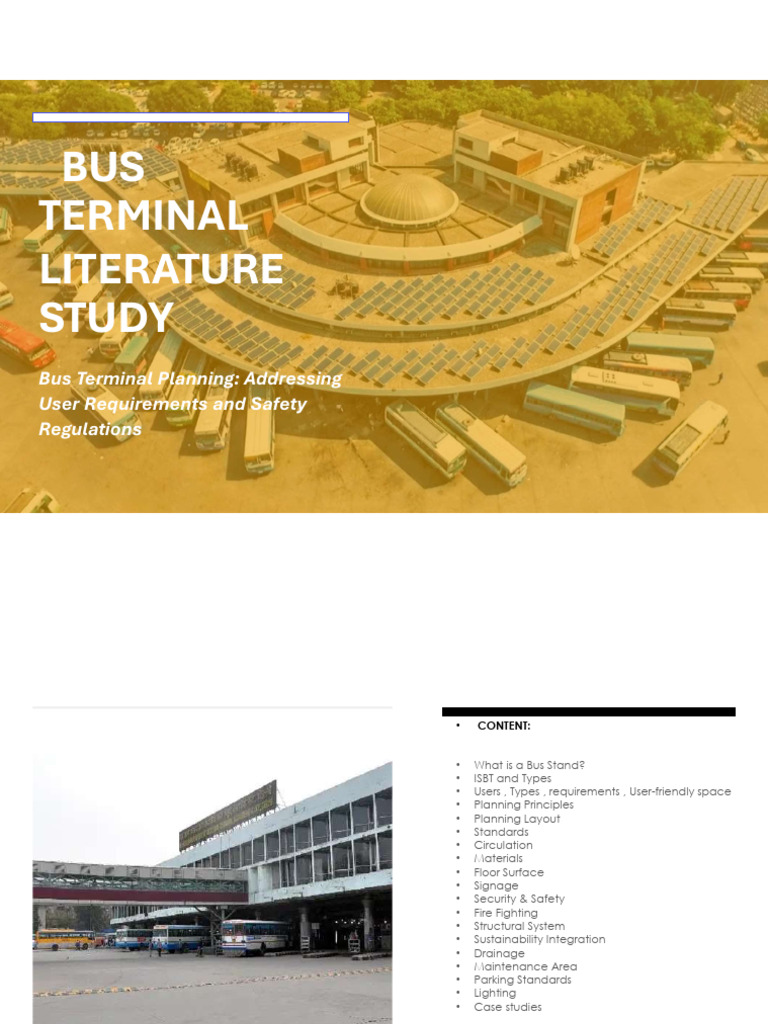 Bus Terminal Planning and Standards | PDF | Pedestrian Crossing | Wall