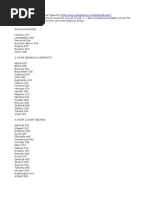 GTA V Vehicle Hash List | PDF | Vehicles | Land Vehicles