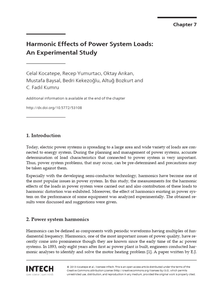 Harmonic Effects in Power Systems Study | PDF | Ac Power | Electric Power