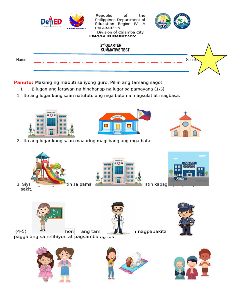 2nd QUARTER Summative Test 25 26 | PDF