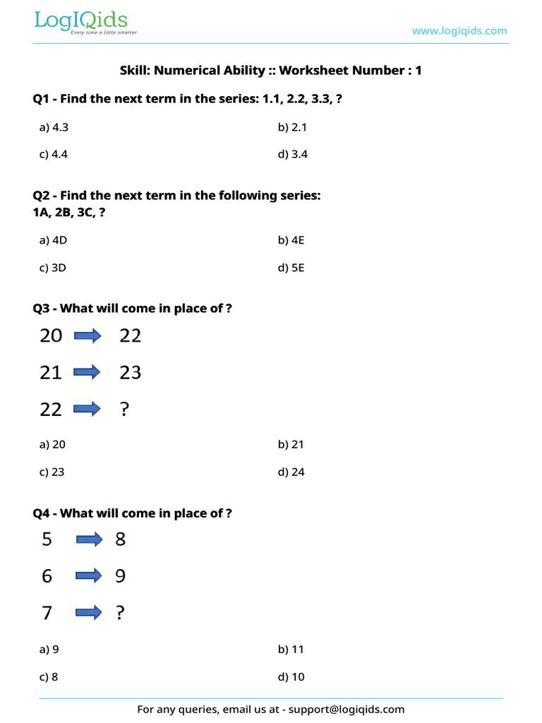 Numerical Ability Worksheet 1 | PDF