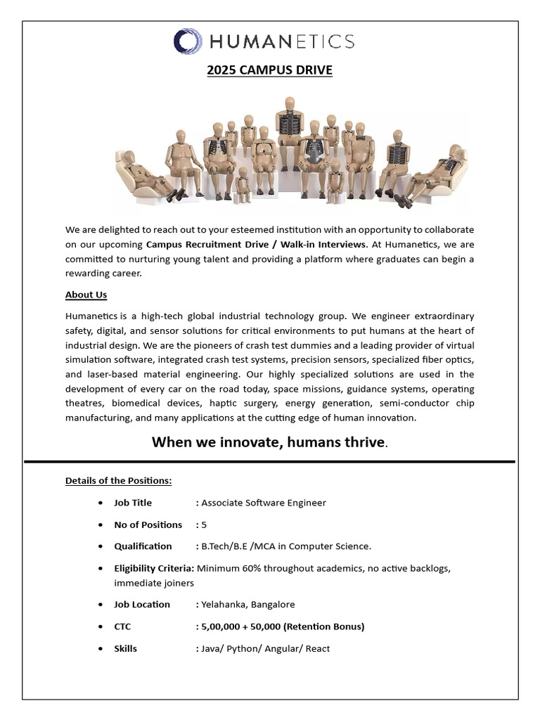 Humanetics Associate Software Engineer Role | PDF | Cloud Computing ...