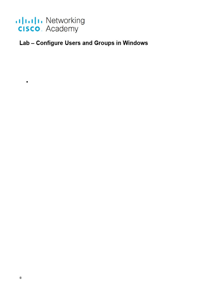 Configure Users and Groups in Windows Lab | PDF | User (Computing) | Login