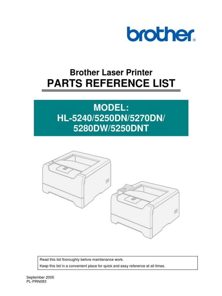 Brother Laser Printer Parts Reference List A Guide to Identifying and