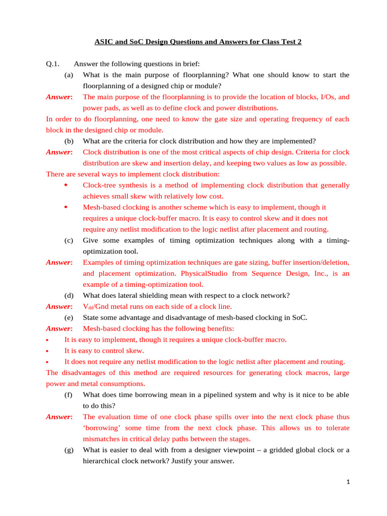 Problems and Solutions For Class Test-2 2016 | PDF | Logic Gate ...