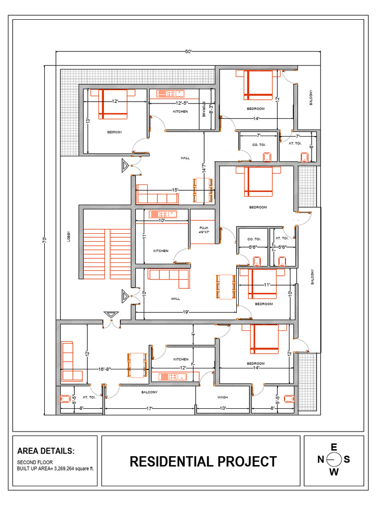Residential Project Floor Plan Details | PDF | Home | Room