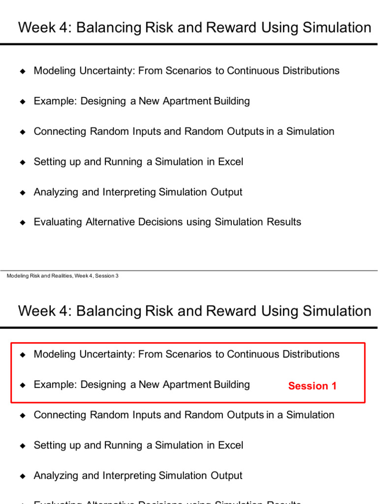Risk and Reward Simulation Analysis | PDF | Standard Deviation ...
