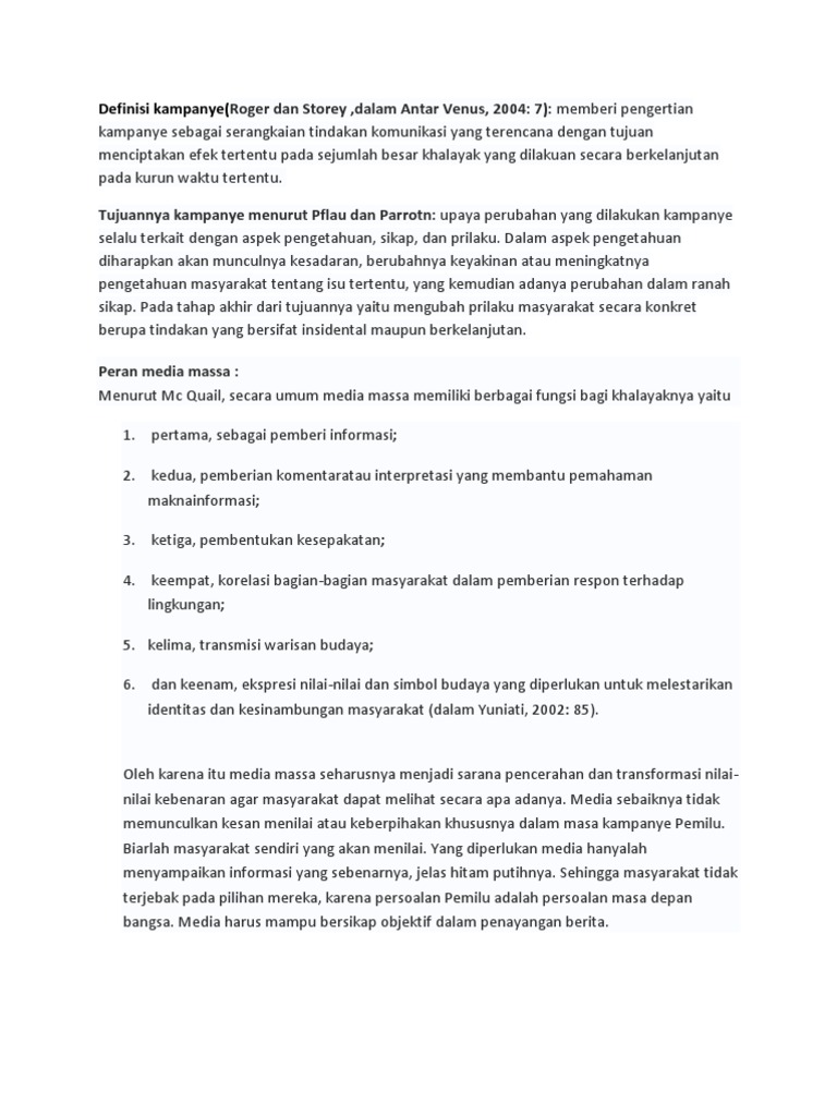 Definisi kampanye